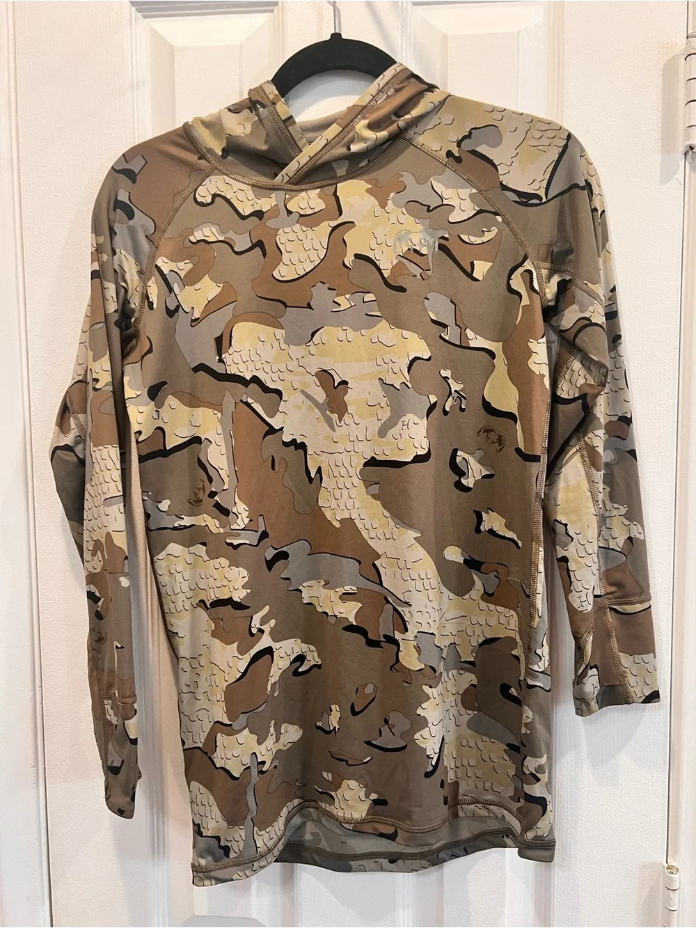 KUIU Gila LS Hoodie Youth L 14/16 Valo Camo Sun Shirt UPF 50+